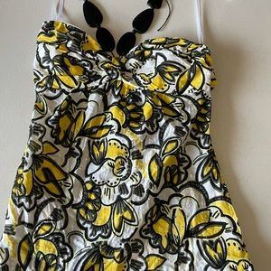 A.Byerwear yellow and black halter top -size small